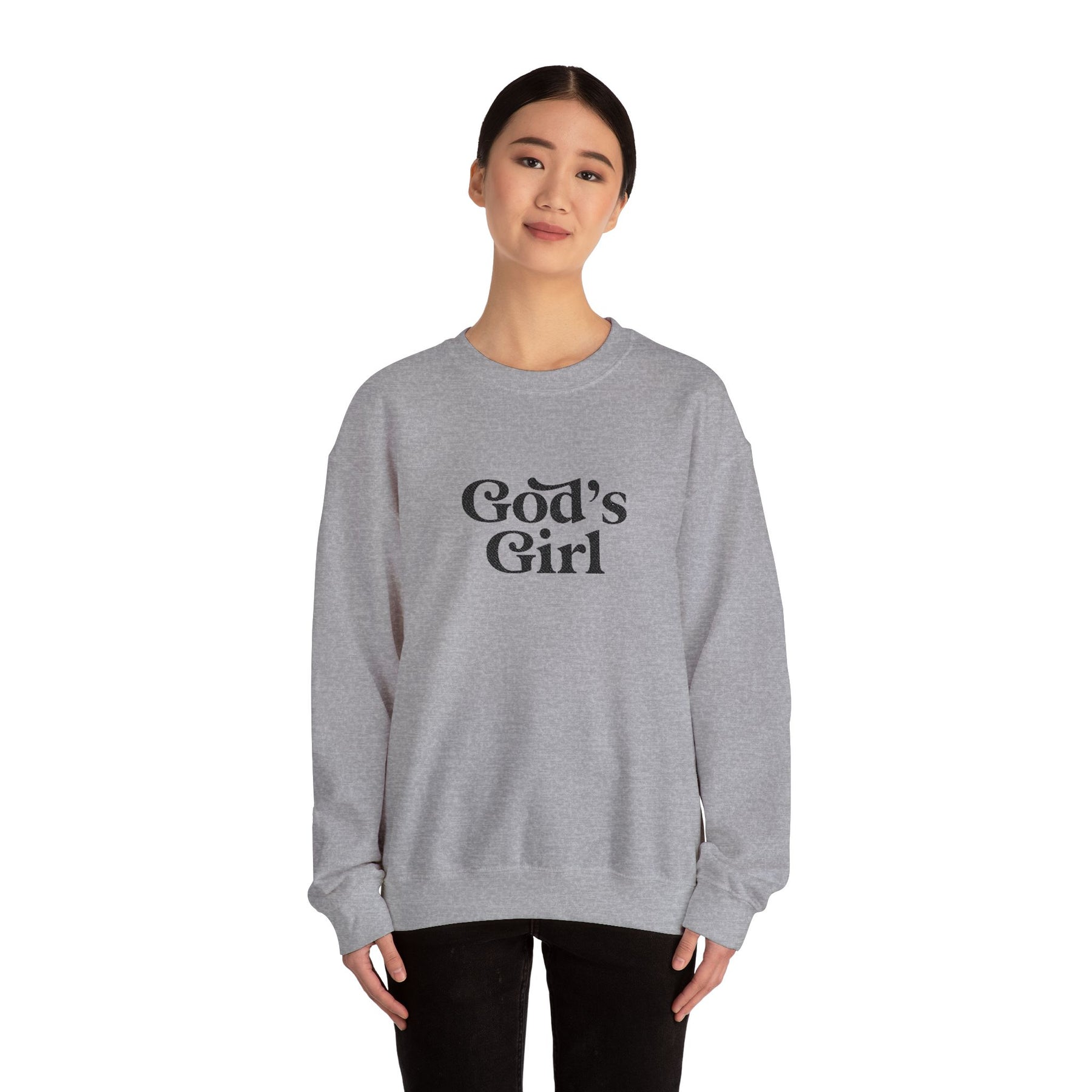 God's Girl Unisex Heavy Blend Sweatshirt, Faith-Based Apparel, Christian Gift, Cozy Crewneck, Inspirational Fashion, Everyday Comfort