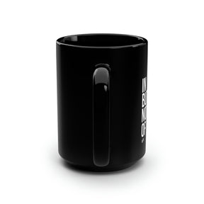 Bold "IN BUT NOT OF" Black Mug, 15oz