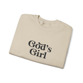 God's Girl Unisex Heavy Blend Sweatshirt, Faith-Based Apparel, Christian Gift, Cozy Crewneck, Inspirational Fashion, Everyday Comfort