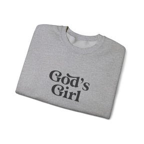 God's Girl Unisex Heavy Blend Sweatshirt, Faith-Based Apparel, Christian Gift, Cozy Crewneck, Inspirational Fashion, Everyday Comfort