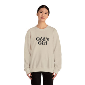 God's Girl Unisex Heavy Blend Sweatshirt, Faith-Based Apparel, Christian Gift, Cozy Crewneck, Inspirational Fashion, Everyday Comfort