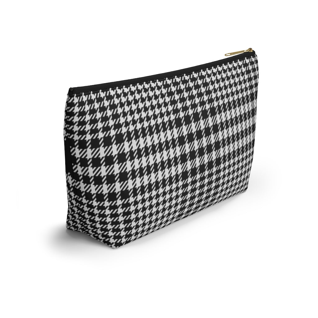Houndstooth Accessory Pouch w T-bottom