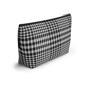 Houndstooth Accessory Pouch w T-bottom
