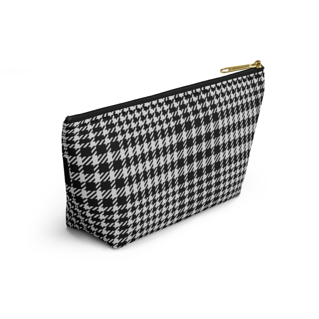 Houndstooth Accessory Pouch w T-bottom