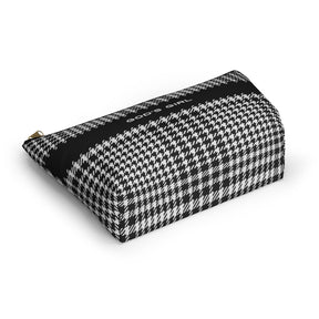 Houndstooth Accessory Pouch w T-bottom