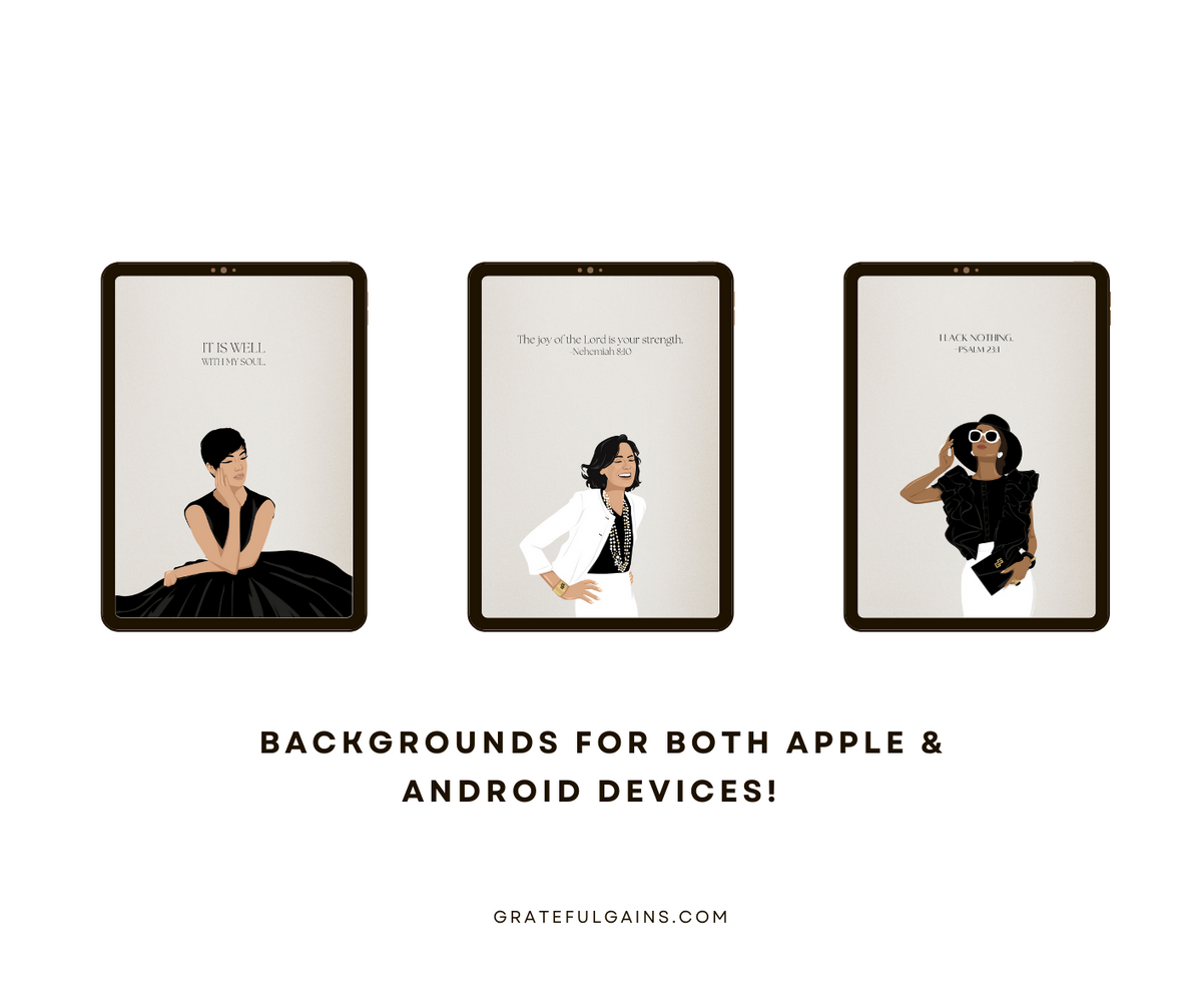 Chic Beige Christian Wallpaper with Bible Verse for PC and Phone Tablet