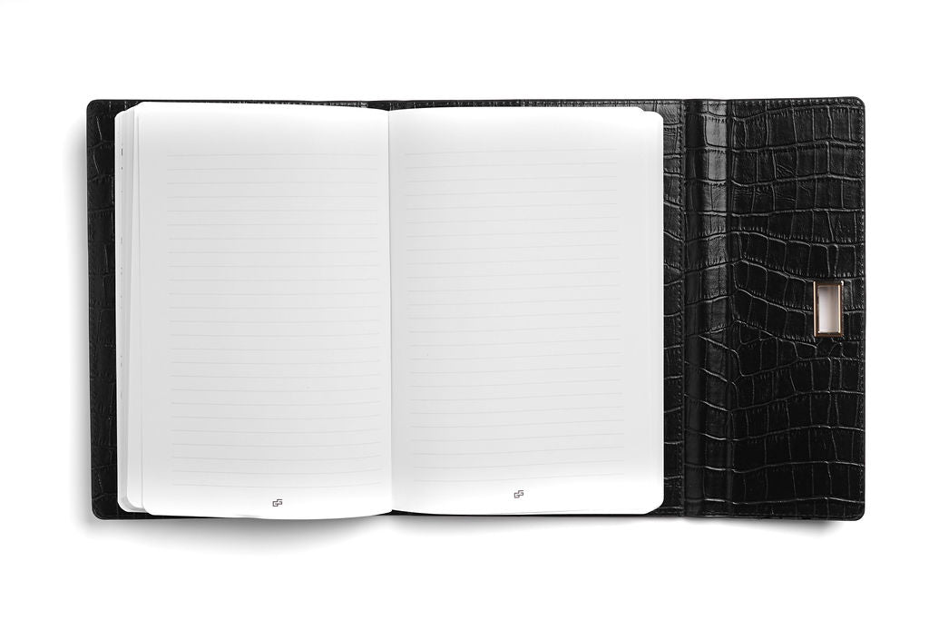 Elegant Black Journal with Vegan Leather Cover