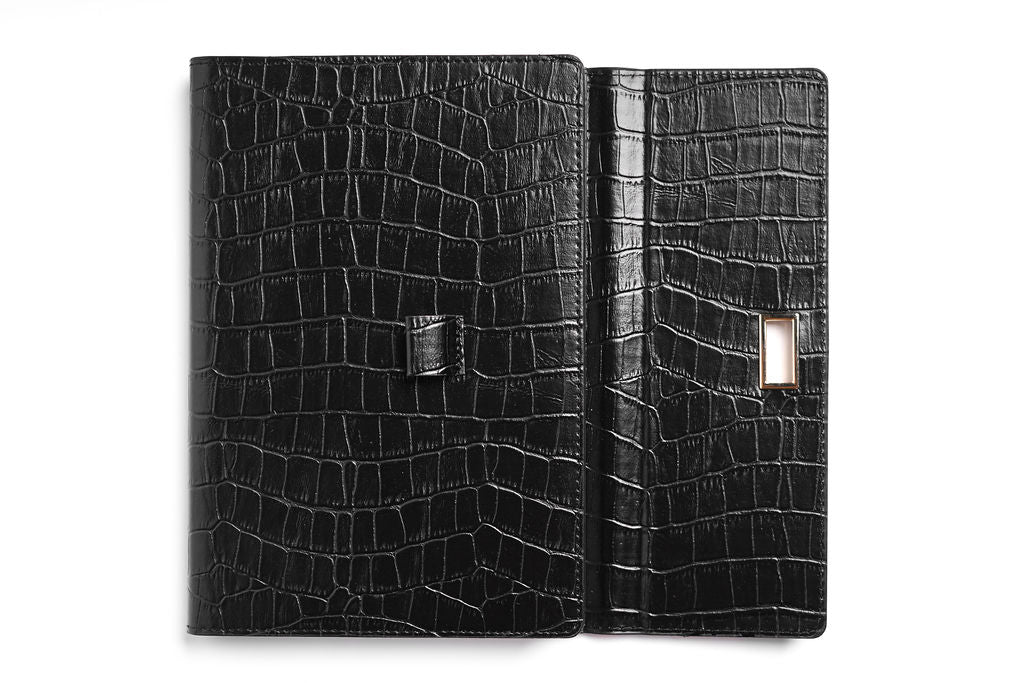 Elegant Black Journal with Vegan Leather Cover