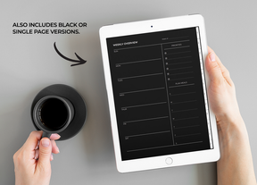 One Year Digital Faith Planner - Christian Daily Journal GoodNotes - Gratitude Weekly Overview