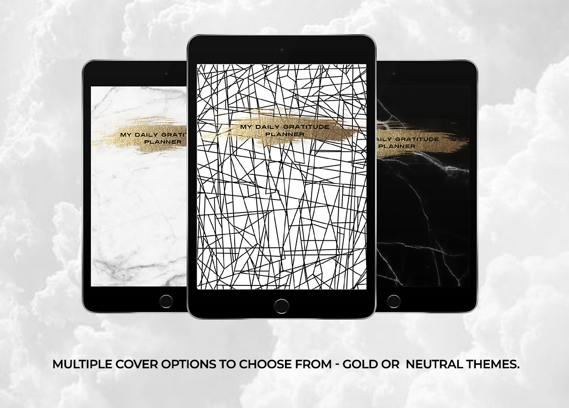 Digital Daily Planner - Black Bundle | Prayer & Gratitude Journal | GoodNotes PDF