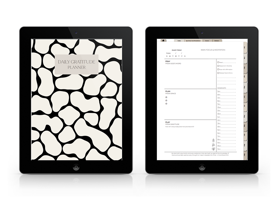 Esther's Essentials | Digital Daily Planner - Beige & Blush Bundle | Prayer-Led PDF for Goodnotes