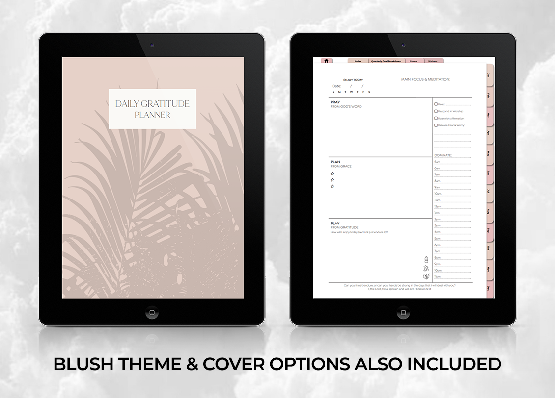Esther's Essentials | Digital Daily Planner - Beige & Blush Bundle | Prayer-Led PDF for Goodnotes