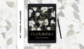 Flourish Vision Planner | Digital & Interactive PDF | New Year Reset