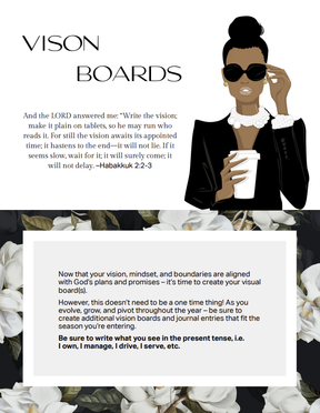 Flourish Vision Planner | Digital & Interactive PDF | New Year Reset