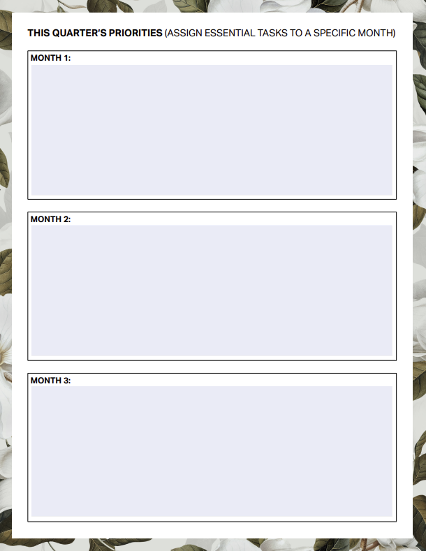 Flourish Vision Planner | Digital & Interactive PDF | New Year Reset