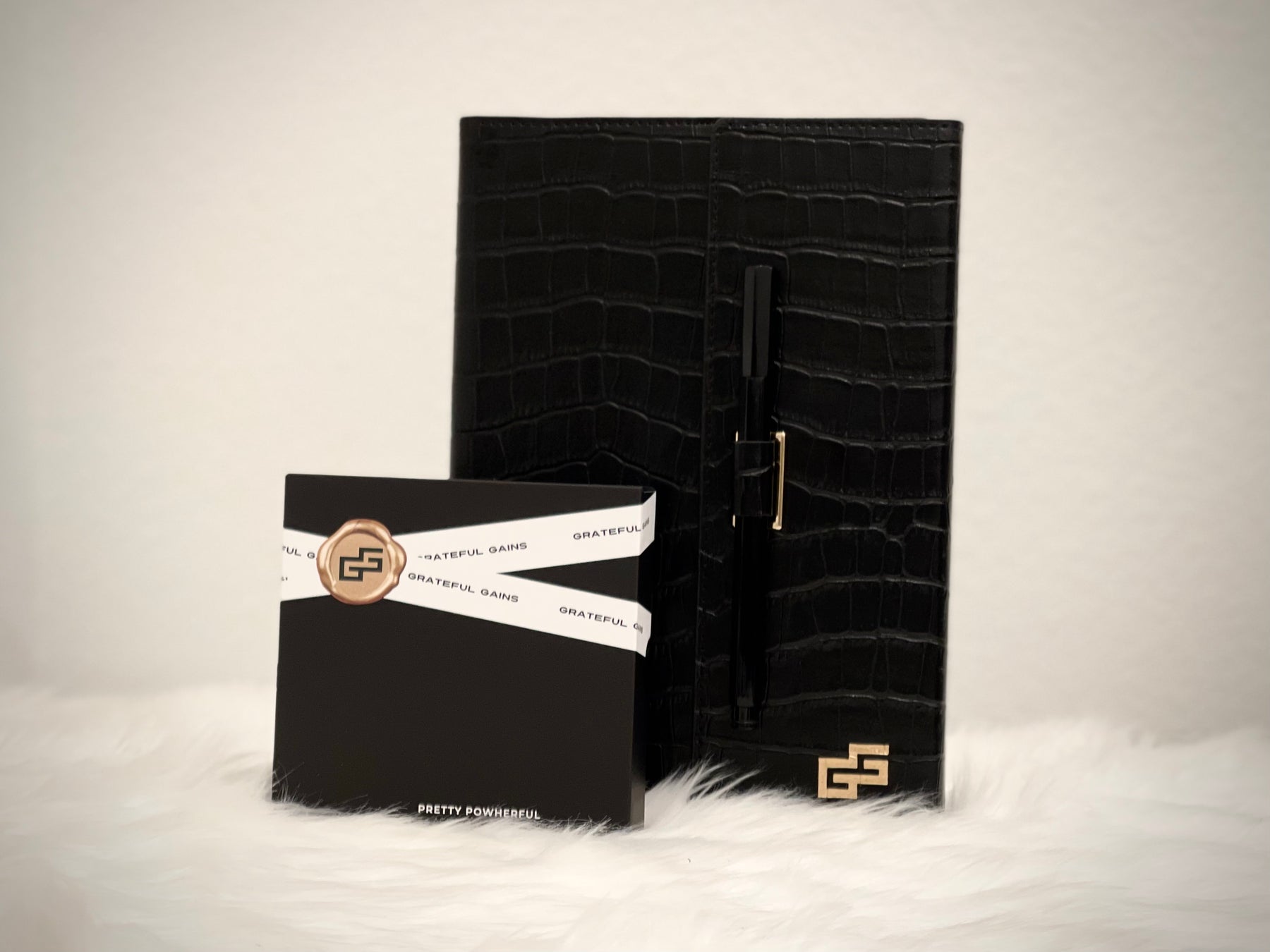 Elegant Black Journal with Vegan Leather Cover