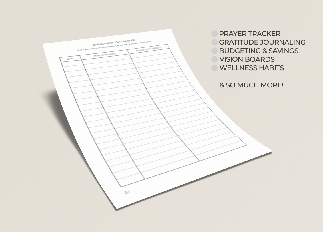 Printable Christian Planner | with Daily Prayer & Gratitude Journaling | Esther's Essentials