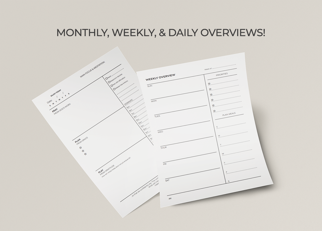 Printable Christian Planner | with Daily Prayer & Gratitude Journaling | Esther's Essentials