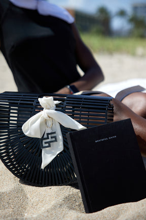Black Linen Planner with Matching Beach Tote - Christian Gift Bundle - Good News Text