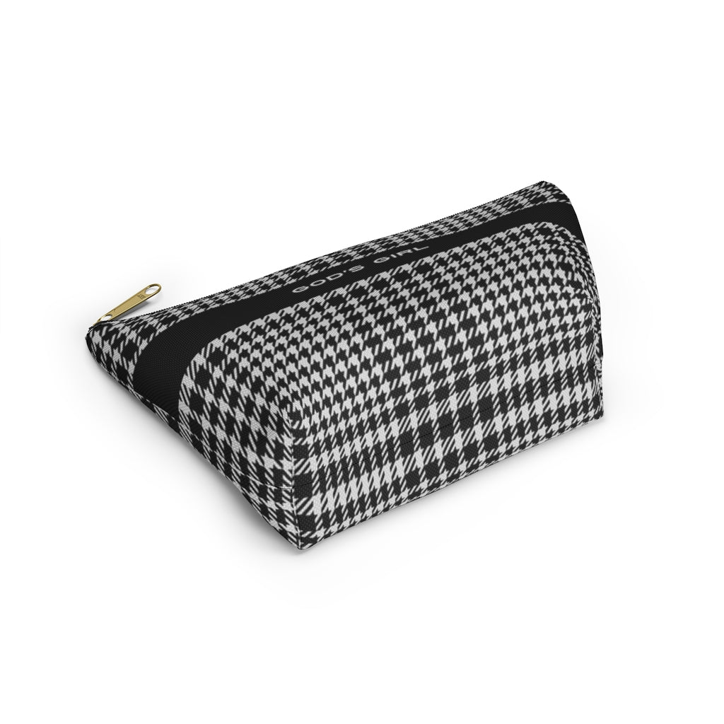 Houndstooth Accessory Pouch w T-bottom