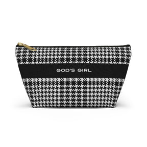 Houndstooth Accessory Pouch w T-bottom