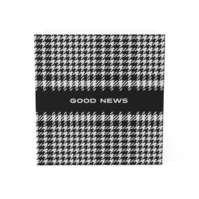 Houndstooth Sticky Note Cube | Good News Memo Pad